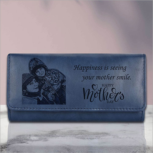 Wood Personalized Vegan Leather Photo And Name Wallet Gift