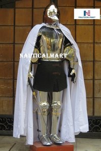 Full Body Armor Suit Medieval Knight Suit Of Armor With Pig Face Helmet