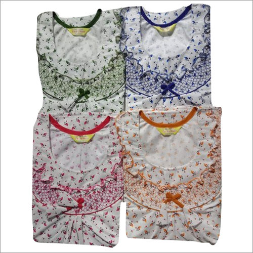 Printed Papper Cotton Smoking Nighty