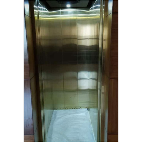 Golden Finish SS Elevator Cabin