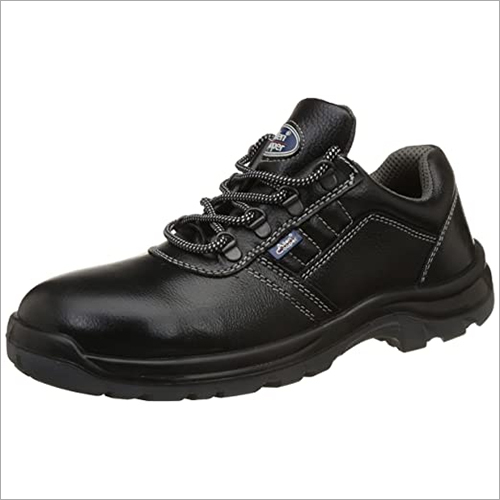 Black Single Density PU Sole Safety Shoes