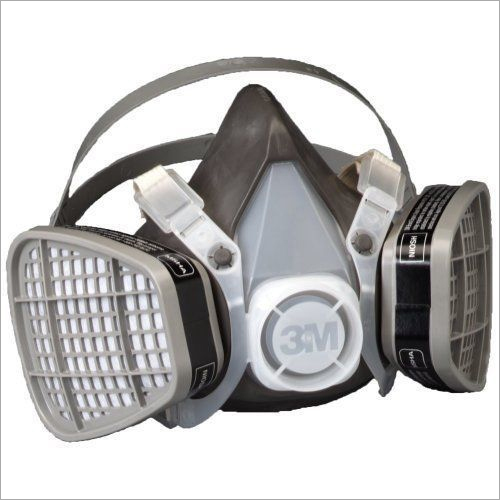 White And Black Half Face Respiratory Mask