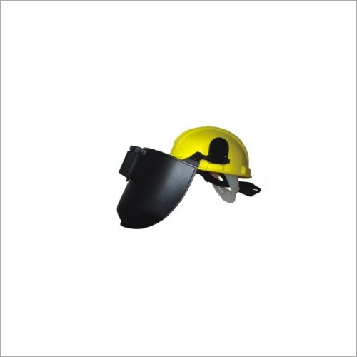 Yellow And Black Safety Helmet With Welding Shield