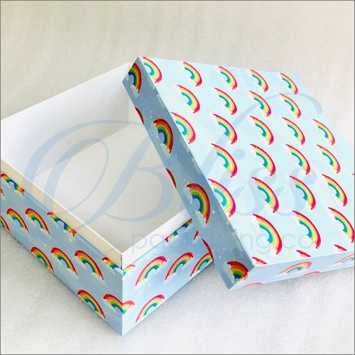 Paper Rainbow Printed Mdf Gift Packaging Box