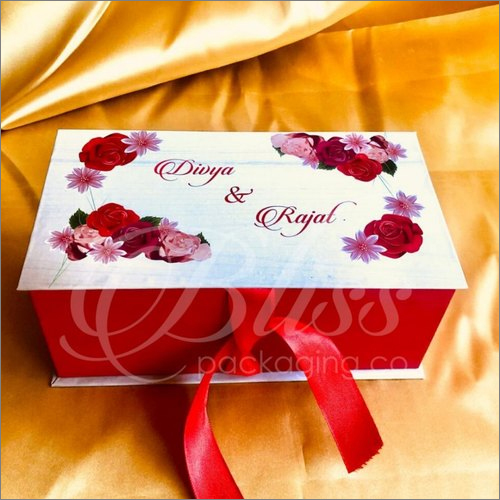 Custom Wedding Invite Box with Glass Jars