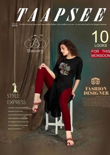 Rayon Embroidery Work Kurti