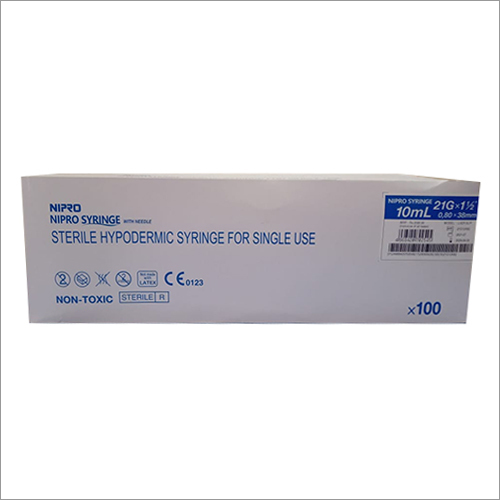Stainless Steel 10 Ml Nipro Hypodermic Syringe For Single Use