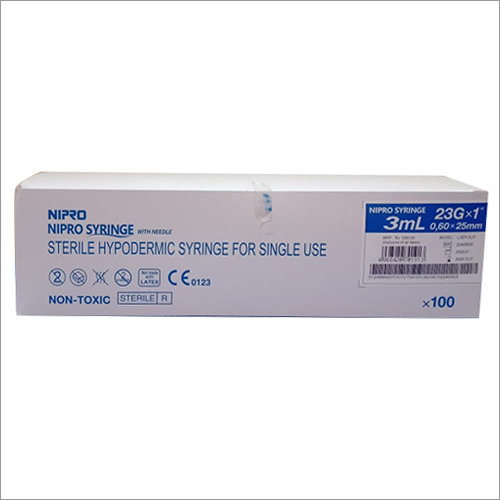 3 ML Nipro Hypodermic Syringe For Single Use
