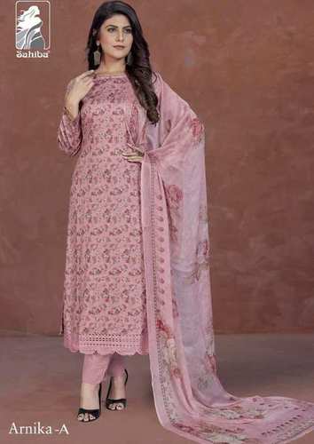 Cotton Satin Printed Salwar Suits By DEV AND SMIT CO