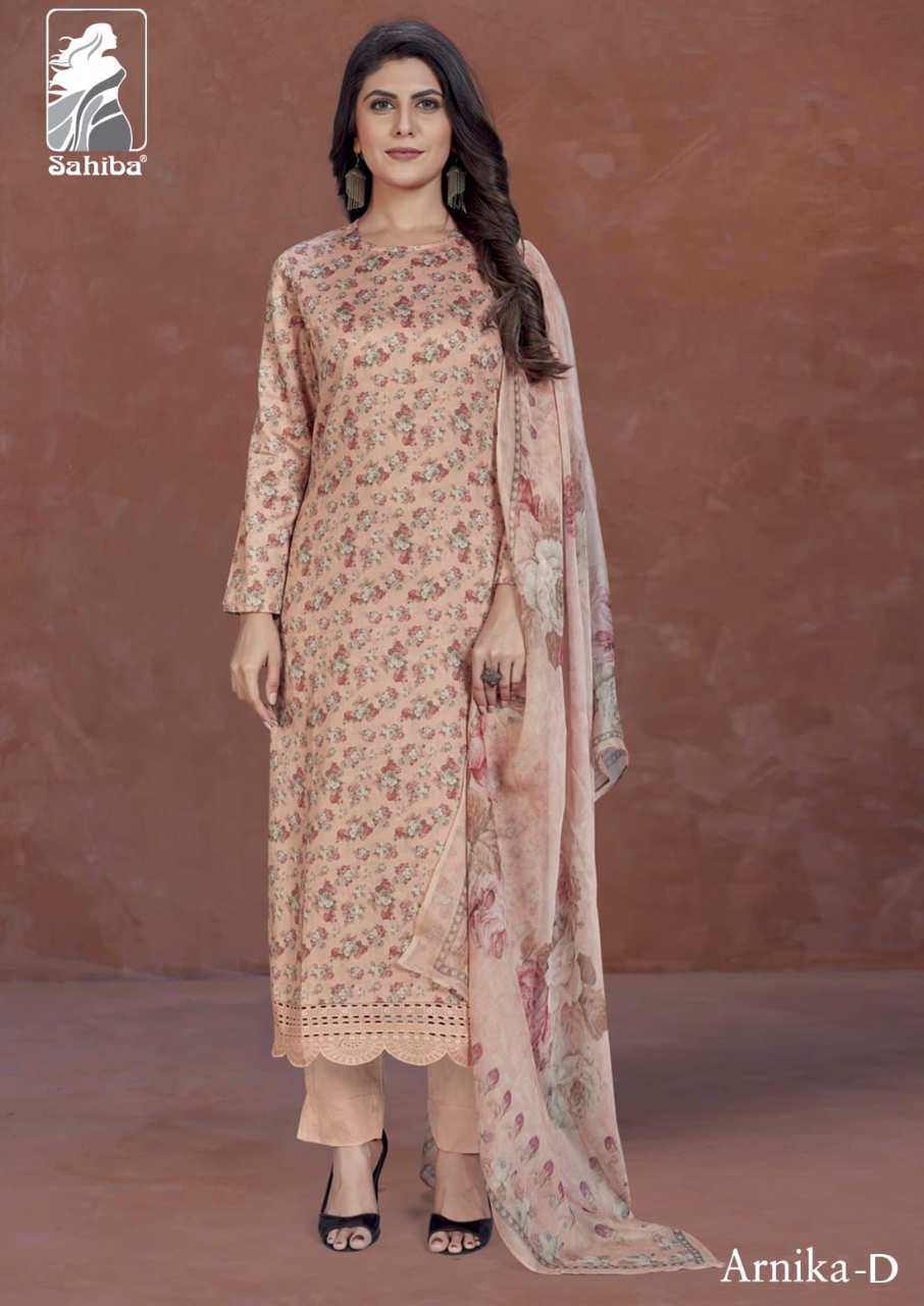 Cotton Satin Printed Salwar Suits
