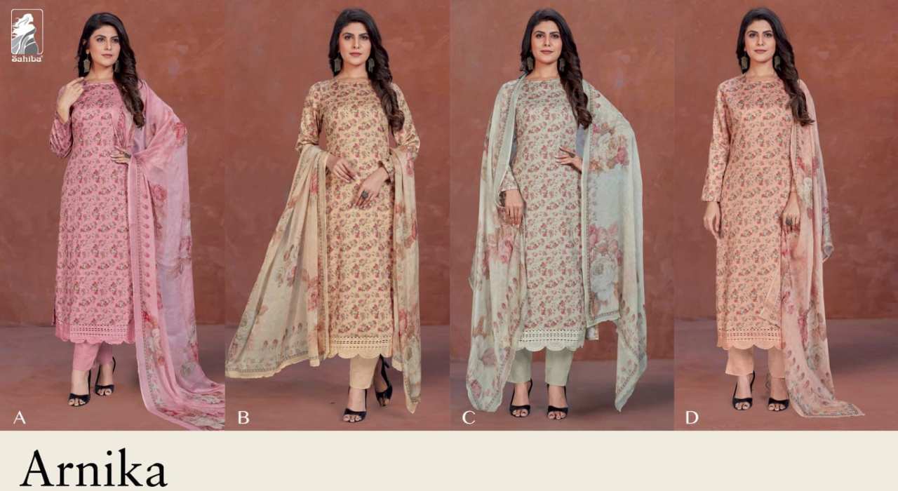 Cotton Satin Printed Salwar Suits