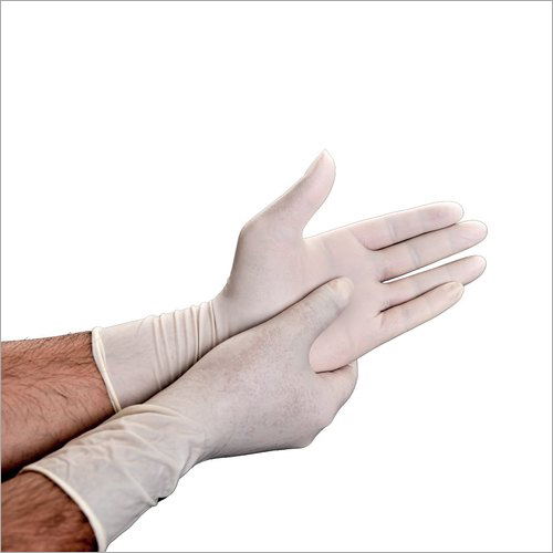 White Safeshield Pre Powdered Latex Surgical Gloves