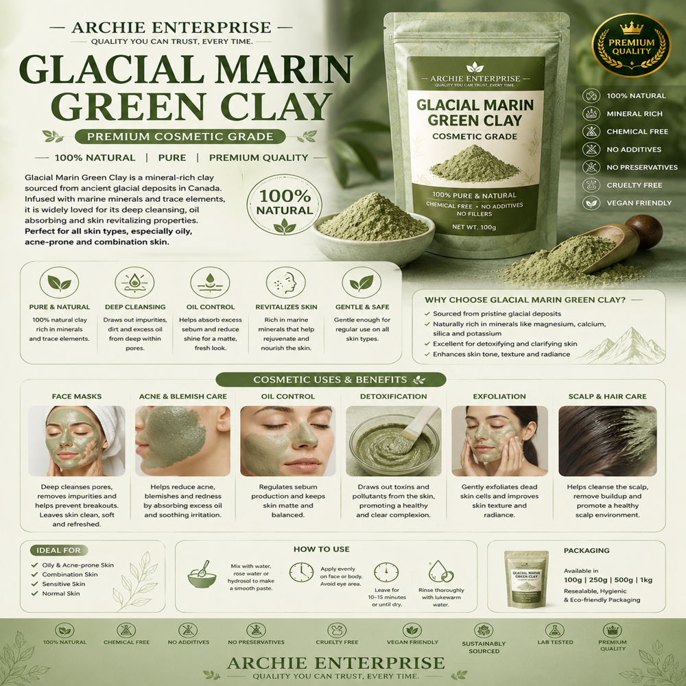 Glacial Marine Clay Powder - Color: Green