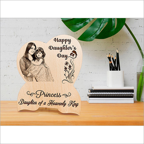 Daughters Day Unique Engraved Personalized Wooden Photo Frame Gift for Daughter (6.6x5