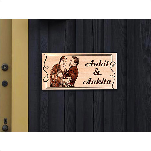 Engraved Door Photo Name Plate For Office-Home