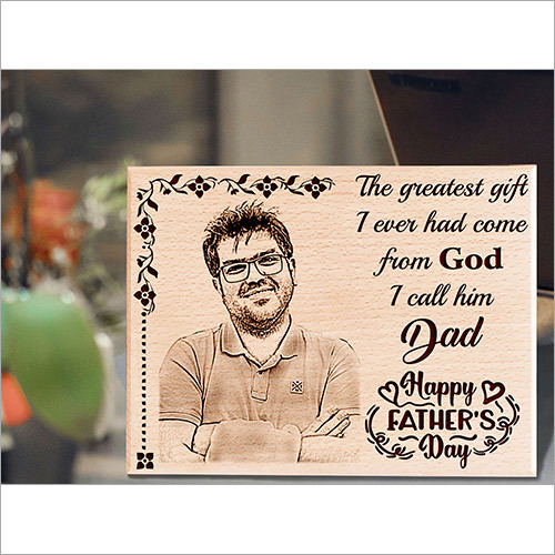 Father's Day Customized Engraved Wooden Frame Daughter's Letter for Dad