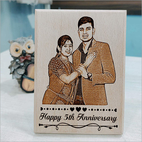 First or 2nd Marriage Anniversary Gift Personalized Engraved Photo Plaque