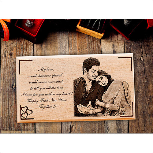 Happy New Year Gift Ideas Engraved Photo Plaque Gift for Couples