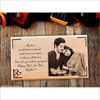 Happy New Year Gift Ideas Engraved Photo Plaque Gift for Couples