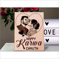 Karwachauth Unique Personalized Engraved Photo Plaque Gift for Wife Special