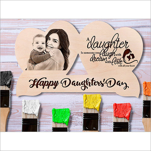 Daughters Day Engraved Personalized Wooden Photo Frame Gift For Princess