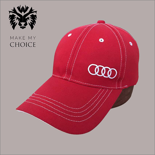 Red And White Cap By MAKEMYCHOICE LIFESTYLE LLP