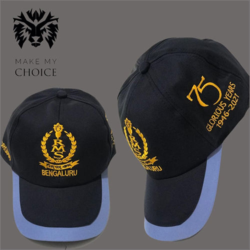 Black Printed Shool Cap Design Type: Standard