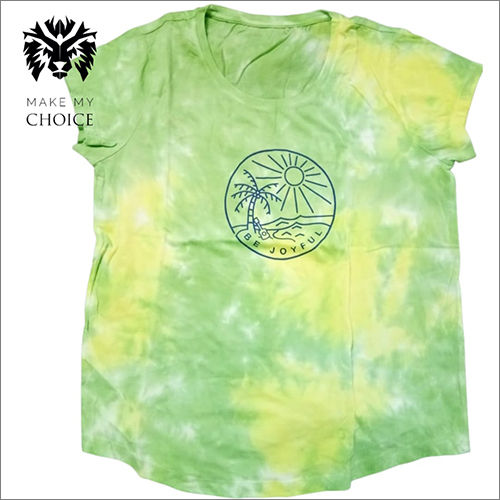 Light Green Round Neck Cotton T Shirt