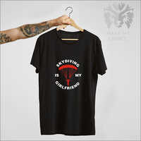 Mens Black Printed T-Shirts