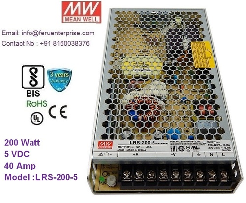 5VDC 40A MEANWELL SMPS Power Supply