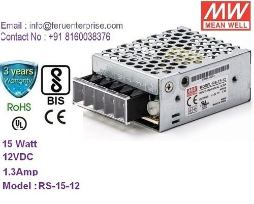 12VDC 1.3A MEANWELL SMPS Power Supply