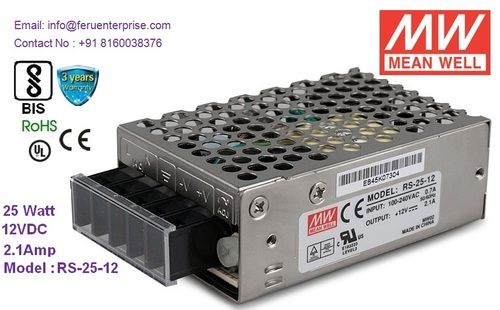 12VDC 2.1A MEANWELL SMPS Power Supply