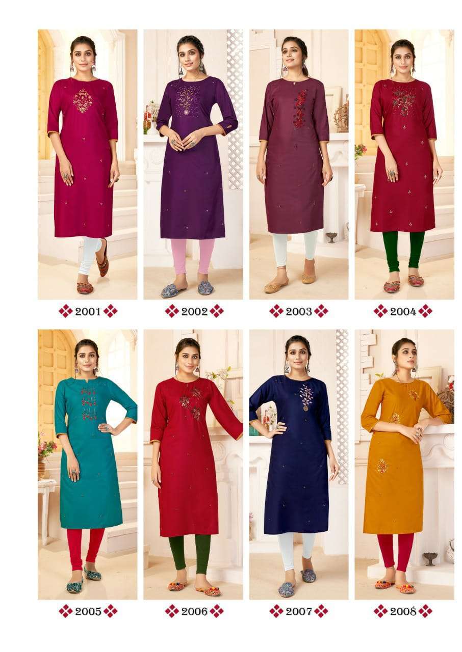 Liquied Cotton Straight Kurtis