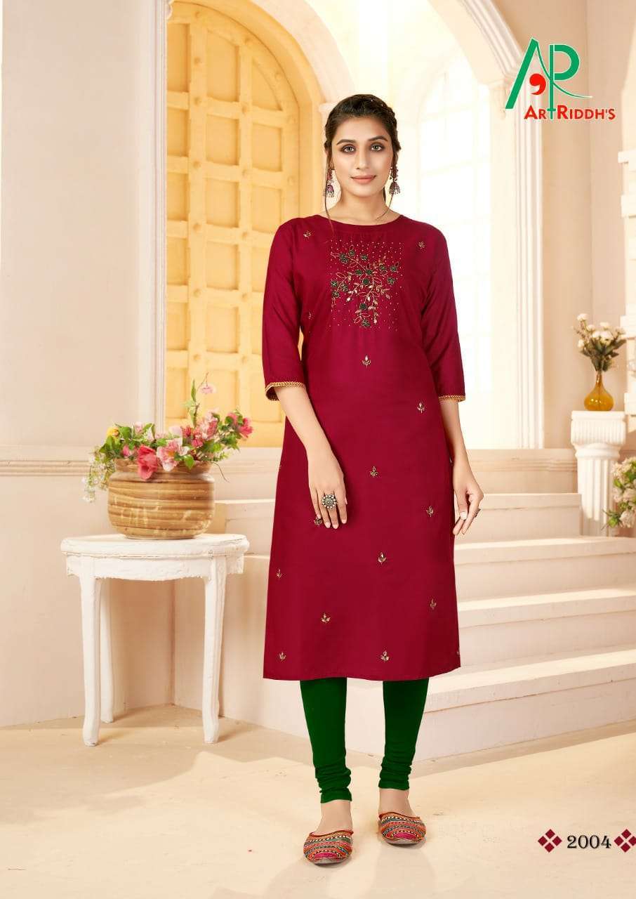 Liquied Cotton Straight Kurtis