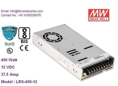 12VDC 37.5A MEANWELL SMPS Power Supply