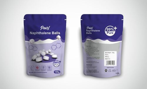 Pearl Naphthalene Balls - 100 GM Round, White Naphthalene Material | Insect Protection for Woolen and Silk Clothing, Stain Proof, Ideal for Household Use