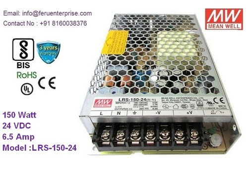 24VDC 6.5A MEANWELL SMPS Power Supply