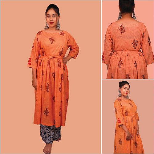 Casual Ladies Anarkali Cotton Kurti