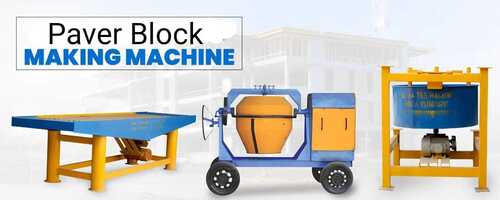 Paver Block Macking Machine - Color: Yellow Blue