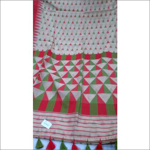Ladies Printed Handloom Cotton Saree
