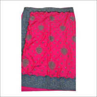 Gray Ladies Mirror Work Saree