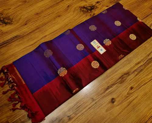 Traditional Pure Kanjivaram Silk Saree With Turning Border