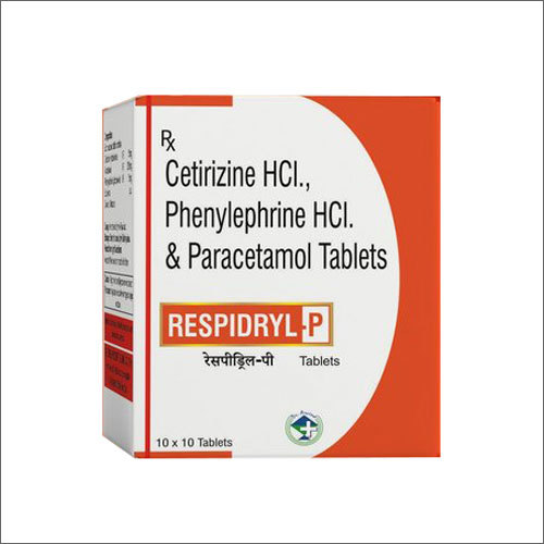 Cetirizine Hcl Phenylephrine Hcl And Paracetamol Tablets General Medicines
