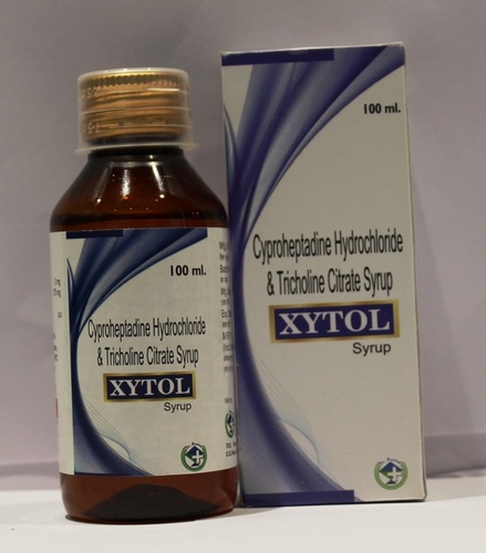 100Ml Cyproheptadine Hydrochloride And Tricholine Citrate Syrup General Medicines
