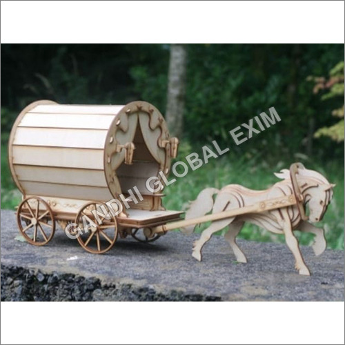 Carving Antique Wooden Cart