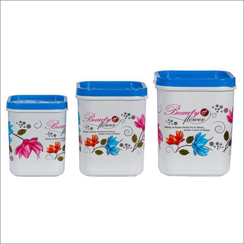 3 Piece Milky Foil Printed Containers