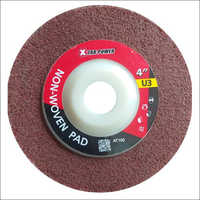 4 Inch Non Woven Pad For Steel - Non-woven Material, 4" Outer Diameter, Brown Color | Waterproof, Coated Pattern, Versatile For Tight Spaces