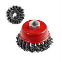 Xtra Power Premium Twisted Cup Brush - Aluminum, 75 Mm Outer Diameter, M10x1.5 & M14x2 Sizes | Industrial Use, Carton Box Pack Of 100
