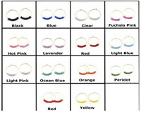 Acrylic Beads Hoop Earring 6mm Beads Gift For Girls Making By Jewelry