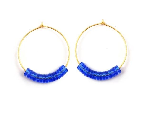 Acrylic Beads Hoop Earring 6mm Beads Gift For Girls Making By Jewelry